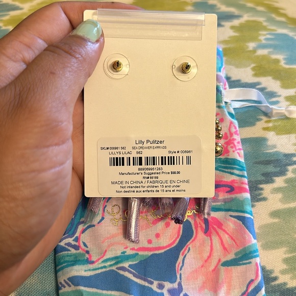 NWT Lilly Pulitzer Sea Dreamer earrings - Picture 3 of 3